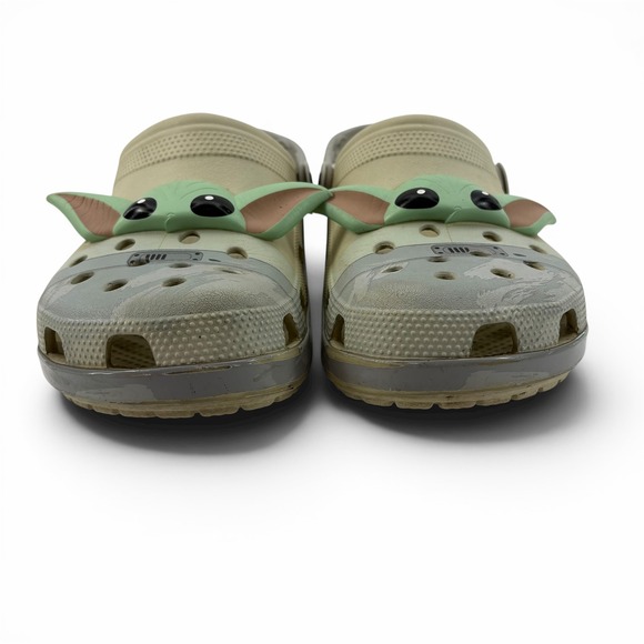 Crocs Star Wars The Mandalorian Grogu Baby Yoda Clogs Tan Grey‎ Mens 9 Womens 11 main image 11